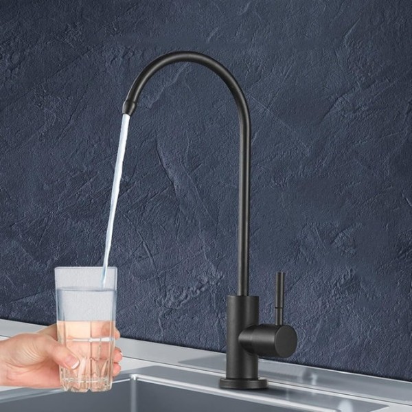 Robinet Bucătărie Negru Mat, Design Modern, robinet pentru apa filtrata, VST3 [1]