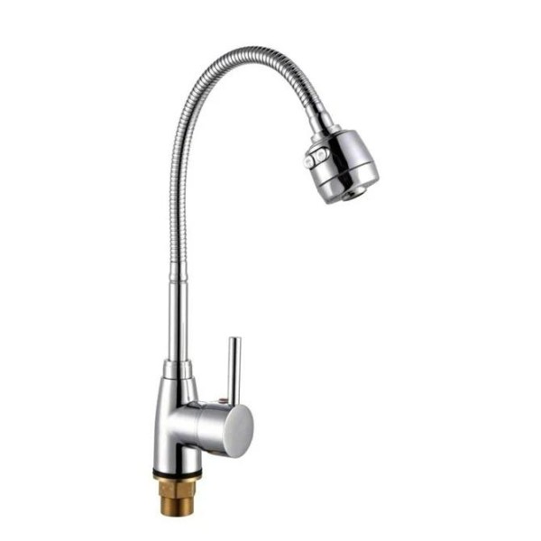 Baterie de Bucătărie cu Braț Flexibil și Design Modern – Negru, 57 cm, VST81 [1]