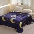 Patura Pufoasa CoCoLiNo (Fleece), 200x230cm, 240gr/mp, Bleumarin, Luna si Stele - Răsfățul Perfect pentru Serile Racoroase [2]