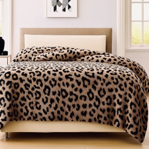   Pătură Cocolino Groasa, 200x230 cm, Leopard, Cappuccino