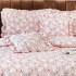 Lenjerie pat dublu,  Finet cu Volanase, CEARSAF CU ELASTIC, 6 piese, Roz, Floricele si Iepurasi [2]