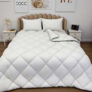 Pilota 200x220cm, Casetata, cu Puf Siliconizat, Fabricata in Romania