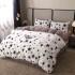 Lenjerie pat dublu, Super Pufoasa COCOLINO, 4 piese, Alb, Gri, stelute [9]