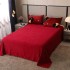 Lenjerie pat dublu, Super Pufoasa COCOLINO, 4 piese, Rosu Grena, inimioare [12]