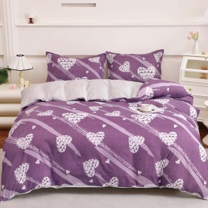 Lenjerie pat dublu cu Elastic (160x200cm si 180x200cm), bumbac satinat, Gri, Mov, fluturi Lenjerie pat dublu cu Elastic (160x200cm si 180x200cm), bumbac satinat, Gri, Mov, fluturi