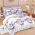 Lenjerie pat dublu, Finet, 6 piese, Lila, Crem, fluturi [3]