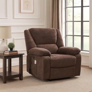 Fotoliu Cu Masaj Și Încălzire, Recliner Electric, Maro Fotoliu Cu Masaj Și Încălzire, Recliner Electric, Maro
