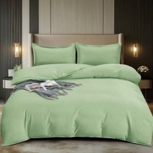 Lenjerie HoReCa, pat dublu, Damasc Finetat Deluxe, 4 piese, Pucioasa, Verde deschis Lenjerie HoReCa, pat dublu, Damasc Finetat Deluxe, 4 piese, Pucioasa, Verde deschis
