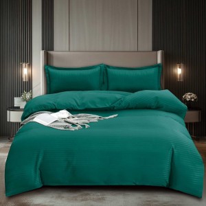 Lenjerie HoReCa, pat dublu, Damasc Finetat Deluxe, 4 piese, Pucioasa, Verde Lenjerie HoReCa, pat dublu, Damasc Finetat Deluxe, 4 piese, Pucioasa, Verde