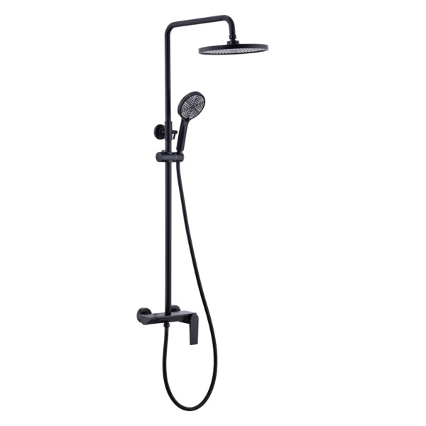 SMACK Coloana de dus, Cu 3 functii curgere apa, Inox, Din Alama, Negru mat SMK-5032-1 [1]