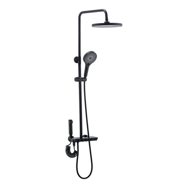 Coloana de Dus SMACK® Smart, Comenzi Piano, 4 Moduri de Pulverizare, Rotatie 360°, Tehnologie de Pulverizare cu Aer, Materiale Premium, Para Dus, Robinet Ascuns, Negru Inox [1]