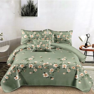 Lenjerie pat dublu, FINET, 6 piese, Roz, flori Lenjerie pat dublu, FINET, 6 piese, Roz, flori