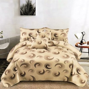 Lenjerie pat dublu, FINET, 6 piese, Bej, Melci Lenjerie pat dublu, FINET, 6 piese, Bej, Melci