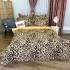 Lenjerie pat dublu (140x200cm, 160x200cm, 180x200cm), FINET, 6 piese, Maro, Negru, animal print [2]