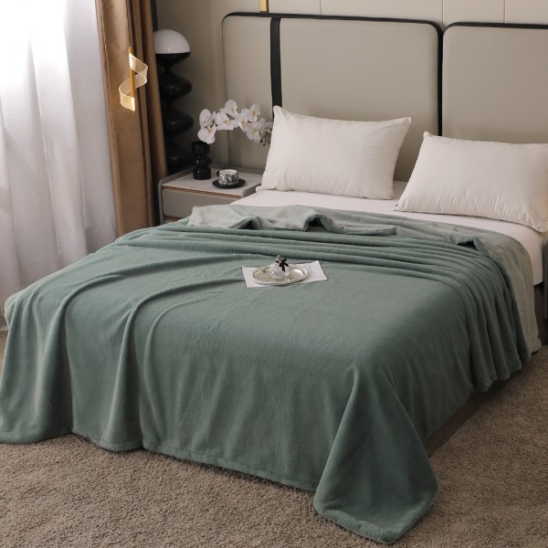 Pătură Premium, 200x230cm, cu Blăniță Shorthair si Cocolino, cu Fermoar,Verde– Lux, Căldură & Versatilitate! [1]