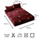 Cearșaf cu Elastic Cocolino 180x200x25 cm – Set cu 2 Fețe de Pernă, Gros și Pufos, Calitate Premium pentru Confort și Eleganță, Grena, Inimioare