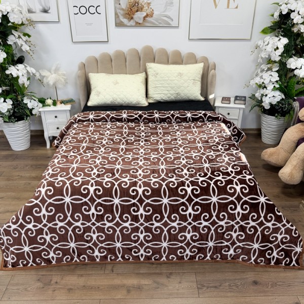 Patura pufoasa cocolino 200x230cm, 240g/mp, Maro, Model Oriental [1]