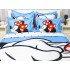 Lenjerie pat dublu (140x200cm, 160x200cm, 180x200cm), FINET, 6 piese, IDENTICA CU POZA, Alb, Bleu, Mickey si Minnie [3]