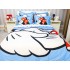 Lenjerie pat dublu (140x200cm, 160x200cm, 180x200cm), FINET, 6 piese, IDENTICA CU POZA, Alb, Bleu, Mickey si Minnie [2]
