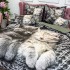 Lenjerie pat dublu,  FINET, 6 piese, IDENTICA CU POZA, cu Imprimeu Digital, Gri, Pisicute [7]