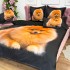 Lenjerie pat dublu,  FINET, 6 piese, IDENTICA CU POZA, cu Imprimeu Digital, Negru, Pomeranian [10]