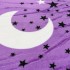 Patura pufoasa cocolino 200x230cm, 240g/mp, Lila, Stelute si Luna [4]