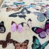Patura pufoasa cocolino 200x230cm, 240g/mp, Crem, Fluturi Colorati [4]