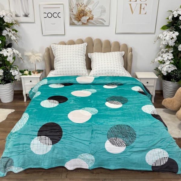 Patura pufoasa cocolino 200x230cm, 240g/mp, Turquoise, Buline [1]