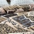Patura pufoasa cocolino 200x230cm, 240g/mp, Bej, Maro, Animal Print, Forme Geometrice [5]