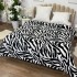Patura pufoasa cocolino 200x230cm, 240g/mp, Alb, Negru, Model Zebra [2]