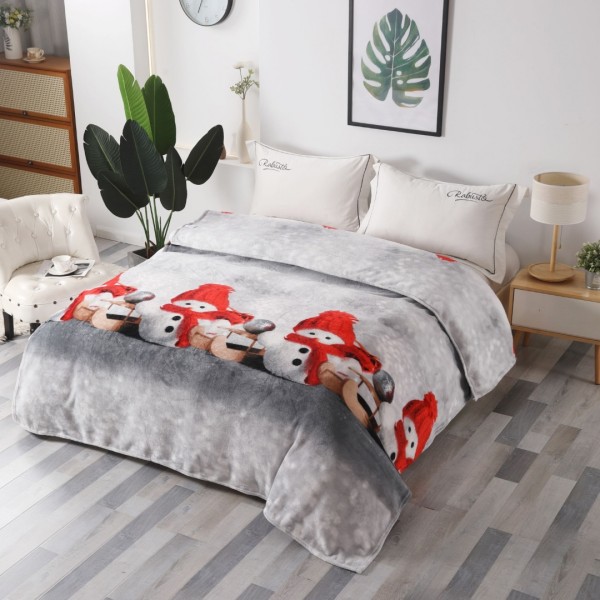 Patura pufoasa cocolino 200x230cm, 240g/mp, Gri, Oameni de Zapada [1]
