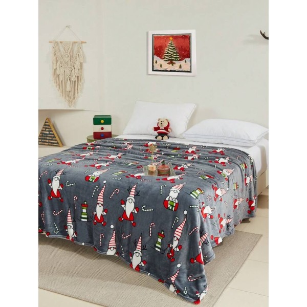 Patura pufoasa cocolino 200x230cm, 240g/mp, Gri, Gnomi [1]