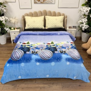 Patura pufoasa cocolino 200x230cm, 240g/mp, Bleu, Globulete