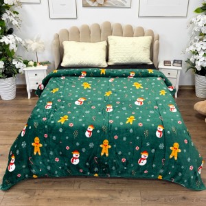 Patura pufoasa cocolino 200x230cm, 240g/mp, Verde, Decoratiuni de Craciun