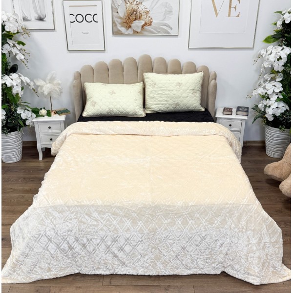 Patura Premium, Blanita Artificiala Fina, 200x230cm, Ivoire, Romburi [1]