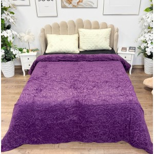 Patura Premium, Blanita Artificiala Fina, 200x230cm, Mov, Roses Patura Premium, Blanita Artificiala Fina, 200x230cm, Mov, Roses