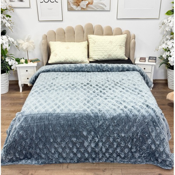 Patura Premium, Blanita Artificiala Fina, 200x230cm, Gri, Romburi [1]