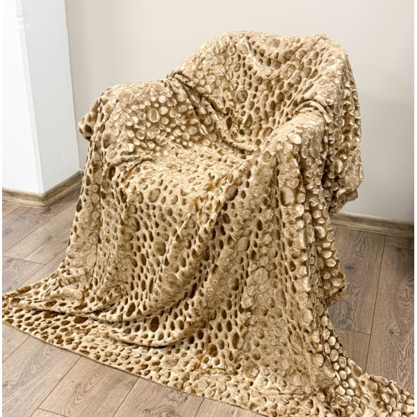 Patura Premium, Blanita Artificiala Fina, 150x210cm, Maroniu, Animal Print [1]
