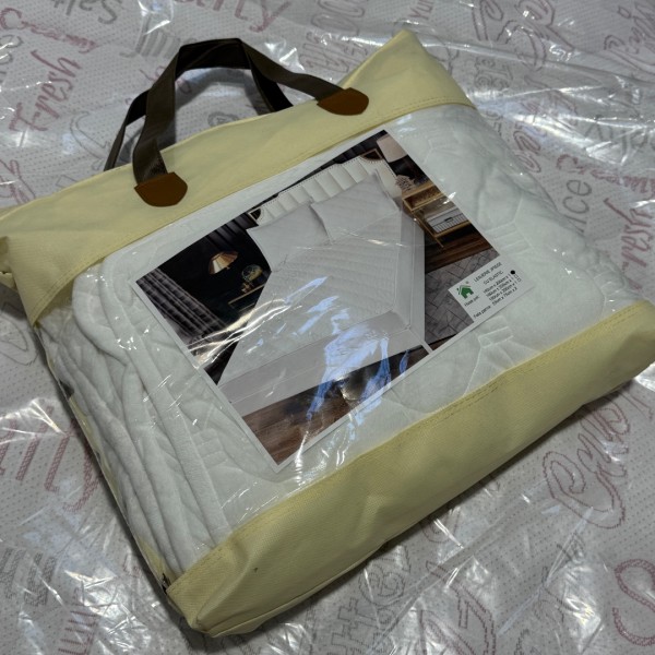 Outlet: Husa tip topper din catifea 140x200cm + 2 fete perna 50x70cm [1]