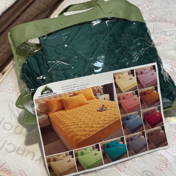 OUTLET-Resigilat - Husa topper catifea cu elastic 180x200cm [1]