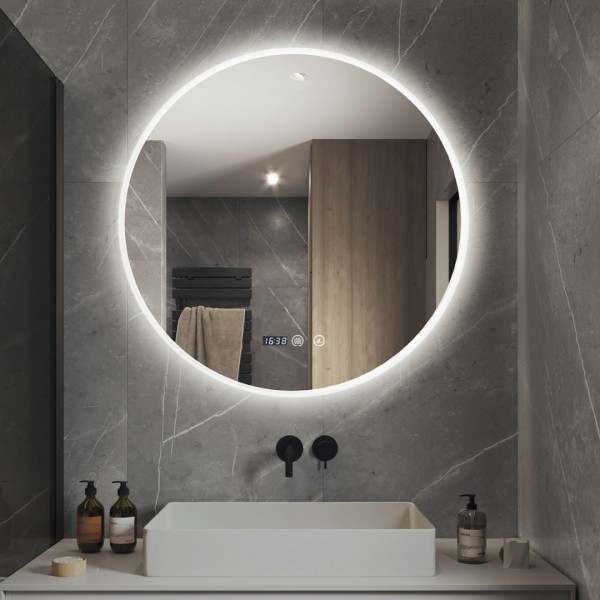 Oglindă de 5 mm fără cupru, bandă luminoasă de 120 de lumini, în trei culori, Clasa D, 60x60cm, J182-6060 [1]