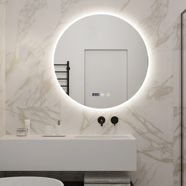 Oglindă de 5 mm fără cupru, bandă luminoasă de 120 de lumini, în trei culori, Clasa D, 70x70CM, J182-7070 [1]