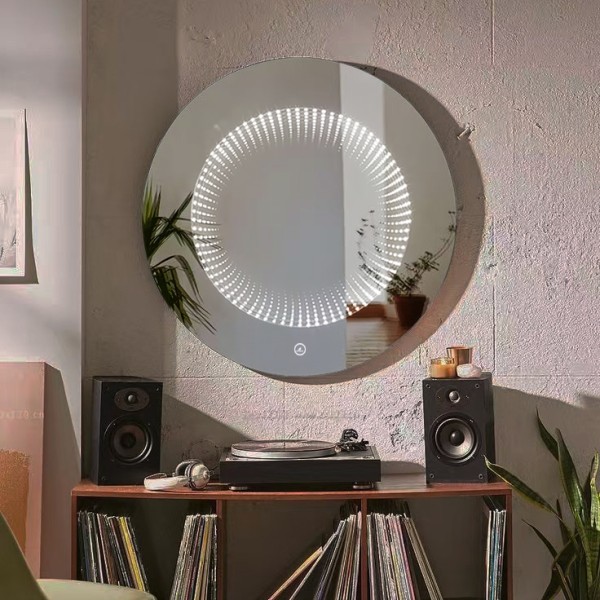 Oglinda LED rundă 90X90 cm, Iluminare 3 Nuanțe, Touch Control & Design Premium, Potrivit pentru restaurante și locuri de divertisment, J183-9090 [1]