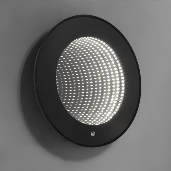 Oglinda LED rundă 60X60 cm, Iluminare 3 Nuanțe, Touch Control & Design Premium, Potrivit pentru restaurante și locuri de divertisment,cu rama neagra, J183F-6060 [1]