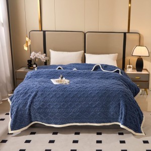 Pătură Premium, 200x230cm, CoCoLiNo, Grofată, cu Model 3D Tip Tricotaj și Bordură din Blăniță Contrastantă – Eleganță și Căldură Absolută, Bleumarin Pătură Premium, 200x230cm, CoCoLiNo, Grofată, cu Model 3D Tip Tricotaj și Bordură din Blăniță Contrastantă – Eleganță și Căldură Absolută, Bleumarin