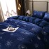 Lenjerie pat dublu, Super Pufoasa COCOLINO, 4 piese, Albastru, Alb, Galaxie [6]