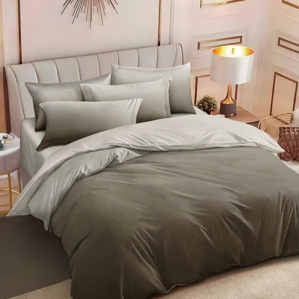 Lenjerie pat dublu (160x200cm, 180x200cm),  FINET, 6 piese, cu ELASTIC, degrade [1]