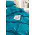 Lenjerie de Pat Premium, JOJO HOME, Finet Soft Touch, cu Inimioare din Pliuri Brodate, si Dantela Delicata, 6 Piese, Nesifonabilă și Durabilă, Turquoise [7]
