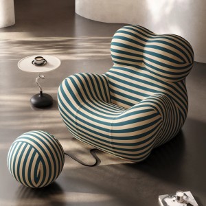 Fotoliu cu Susținere Ergonomică SoftNest, Bej, Verde Închis