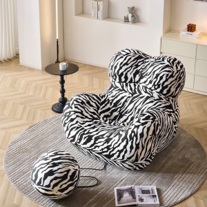 Fotoliu cu Susținere Ergonomică SoftNest, Alb, Negru, Zebra Fotoliu cu Susținere Ergonomică SoftNest, Alb, Negru, Zebra